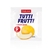 Пробник гель-смазки Tutti-frutti со вкусом сочной дыни - 4 гр. - Биоритм - купить с доставкой в Костроме