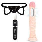 Регулируемые трусики с вибрирующей насадкой - 21 см. - Lux Fetish - купить с доставкой в Костроме