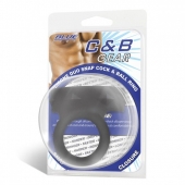 Черное двойное силиконовое кольцо С B GEAR - BlueLine - в Костроме купить с доставкой