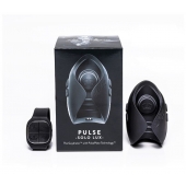 Темно-серый инновационный мужской осциллятор PULSE SOLO LUX с пультом ДУ - Hot Octopuss - в Костроме купить с доставкой