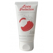Лубрикант на водной основе с ароматом малины Love Protection Strawberry - 50 мл. - Lola Games - купить с доставкой в Костроме