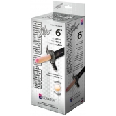 Пояс-трусики с насадкой Glamour Silver - 15,5 см. - LOVETOY (А-Полимер) - купить с доставкой в Костроме