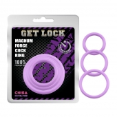 Набор из 3 сиреневых эрекционных колец Magnum Force Cock Ring - Chisa - в Костроме купить с доставкой