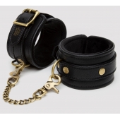 Черные оковы на ноги Bound to You Faux Leather Ankle Cuffs - Fifty Shades of Grey - купить с доставкой в Костроме