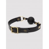 Черный кляп-шар Bound to You Faux Leather Ball Gag - Fifty Shades of Grey - купить с доставкой в Костроме