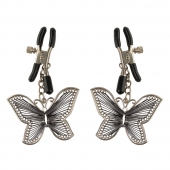 Зажимы на соски с бабочками Butterfly Nipple Clamps - Pipedream - купить с доставкой в Костроме