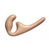 Бежевый безремневой страпон Seduction - 20,5 см. - Lola Games - купить с доставкой в Костроме