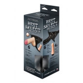 Черный пояс для женщин BEST SELECT с 3 насадками - LOVETOY (А-Полимер) - купить с доставкой в Костроме