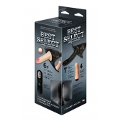 Черный женский пояс BEST SELECT с 3 насадками и вибрацией - LOVETOY (А-Полимер) - купить с доставкой в Костроме