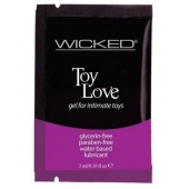 Лубрикант на водной основе для использования с игрушками WICKED Toy Love - 3 мл. - Wicked - купить с доставкой в Костроме