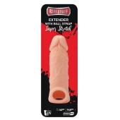 Телесная насадка EXTENDER WITH BALL STRAP 5.5 - 14 см. - Dream Toys - в Костроме купить с доставкой