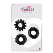 Набор из 3 черных эрекционных колец SET OF 3 COCKRINGS - Dream Toys - в Костроме купить с доставкой