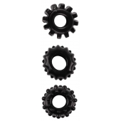 Набор из 3 черных эрекционных колец SET OF 3 COCKRINGS - Dream Toys - в Костроме купить с доставкой