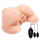 Телесная вибровагина Julie с 2 рабочими отверстиями - Baile - в Костроме купить с доставкой