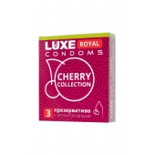 Презервативы с ароматом вишни LUXE Royal Cherry Collection - 3 шт. - Luxe - купить с доставкой в Костроме