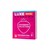 Презервативы с ароматом клубники LUXE Royal Strawberry Collection - 3 шт. - Luxe - купить с доставкой в Костроме