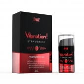 Жидкий интимный гель с эффектом вибрации Vibration! Strawberry - 15 мл. - INTT - купить с доставкой в Костроме