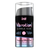 Жидкий интимный гель с эффектом вибрации Vibration! Bubble Gum - 15 мл. - INTT - купить с доставкой в Костроме