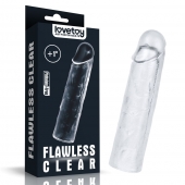Прозрачная насадка-удлинитель Flawless Clear Penis Sleeve Add 1 - 15,5 см. - Lovetoy - в Костроме купить с доставкой