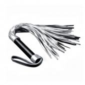 Серебристая плетка Struggle My Flogger с черной ручкой - 45 см. - Lovetoy - купить с доставкой в Костроме
