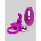 Лиловое виброкольцо с пультом ДУ Remote Control Cock Ring - Happy Rabbit - в Костроме купить с доставкой