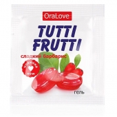 Гель-смазка Tutti-frutti со вкусом барбариса - 4 гр. - Биоритм - купить с доставкой в Костроме