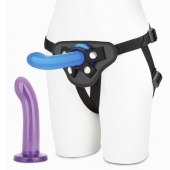 Страпон унисекс Beginners Strap-On с 2 насадками - 15 и 13 см. - Lux Fetish - купить с доставкой в Костроме