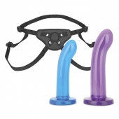 Страпон унисекс Beginners Strap-On с 2 насадками - 15 и 13 см. - Lux Fetish - купить с доставкой в Костроме