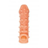 Телесная закрытая насадка с пупырышками Cock Sleeve Size L - 17,6 см. - KOKOS - в Костроме купить с доставкой
