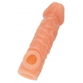 Телесная закрытая насадка с шершавой головкой Cock Sleeve Size M - 15,6 см. - KOKOS - в Костроме купить с доставкой