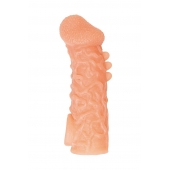 Телесная закрытая насадка с шершавой головкой Cock Sleeve Size L - 17,6 см. - KOKOS - в Костроме купить с доставкой