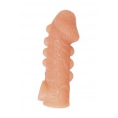 Телесная закрытая насадка с шишечками Cock Sleeve Size S - 13,8 см. - KOKOS - в Костроме купить с доставкой