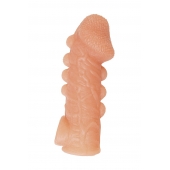 Телесная закрытая насадка с шишечками Cock Sleeve Size M - 15,6 см. - KOKOS - в Костроме купить с доставкой