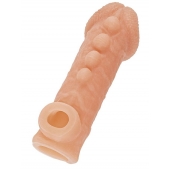Телесная закрытая насадка с шишечками Cock Sleeve Size M - 15,6 см. - KOKOS - в Костроме купить с доставкой