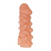 Телесная закрытая насадка с шариками Cock Sleeve Size S - 13,8 см. - KOKOS - в Костроме купить с доставкой
