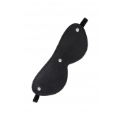 Черная кожаная маска Anonymo с мягким подкладом - ToyFa - купить с доставкой в Костроме