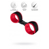 Красно-черные велюровые оковы Anonymo - ToyFa - купить с доставкой в Костроме