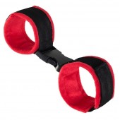 Красно-черные велюровые оковы Anonymo - ToyFa - купить с доставкой в Костроме