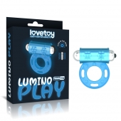 Голубое, светящееся в темноте эрекционное виброкольцо Lumino Play Vibrating Penis Ring - Lovetoy - в Костроме купить с доставкой