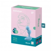 Голубой анальный вибростимулятор Deep Driver - 11,2 см. - Satisfyer - в Костроме купить с доставкой