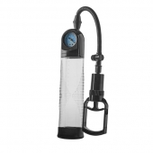 Прозрачная вакуумная помпа с манометром Deluxe Penis Pump - Dream Toys - в Костроме купить с доставкой