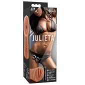 Мастурбатор-вагина цвета карамели Julieta с вибрацией - Blush Novelties - в Костроме купить с доставкой