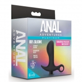 Черный анальный вибратор Silicone Vibrating Prostate Massager 01 - 10,8 см. - Blush Novelties - в Костроме купить с доставкой