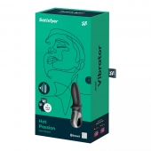 Черный анальный вибратор Hot Passion с функцией нагрева - Satisfyer - в Костроме купить с доставкой