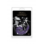 Зажимы для сосков с фиолетовой цепочкой Sweet Caress Nipple Chain - Sweet Caress - купить с доставкой в Костроме