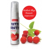 Гель-смазка Tutti-frutti с земляничным вкусом - 30 гр. - Биоритм - купить с доставкой в Костроме