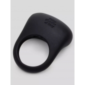 Черное эрекционное виброкольцо Sensation Rechargeable Vibrating Love Ring - Fifty Shades of Grey - в Костроме купить с доставкой