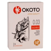 Тонкие презервативы OKOTO Thin Extra Soft - 3 шт. - Sitabella - купить с доставкой в Костроме