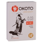 Ультратонкие презервативы OKOTO Ultra Thin - 3 шт. - Sitabella - купить с доставкой в Костроме