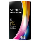 Цветные ароматизированные презервативы VITALIS PREMIUM color   flavor - 12 шт. - Vitalis - купить с доставкой в Костроме